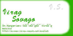 virag sovago business card